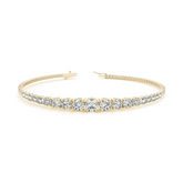 2 7/8 ctw Lab Grown Graduated Diamond Tennis Bracelet yellow gold